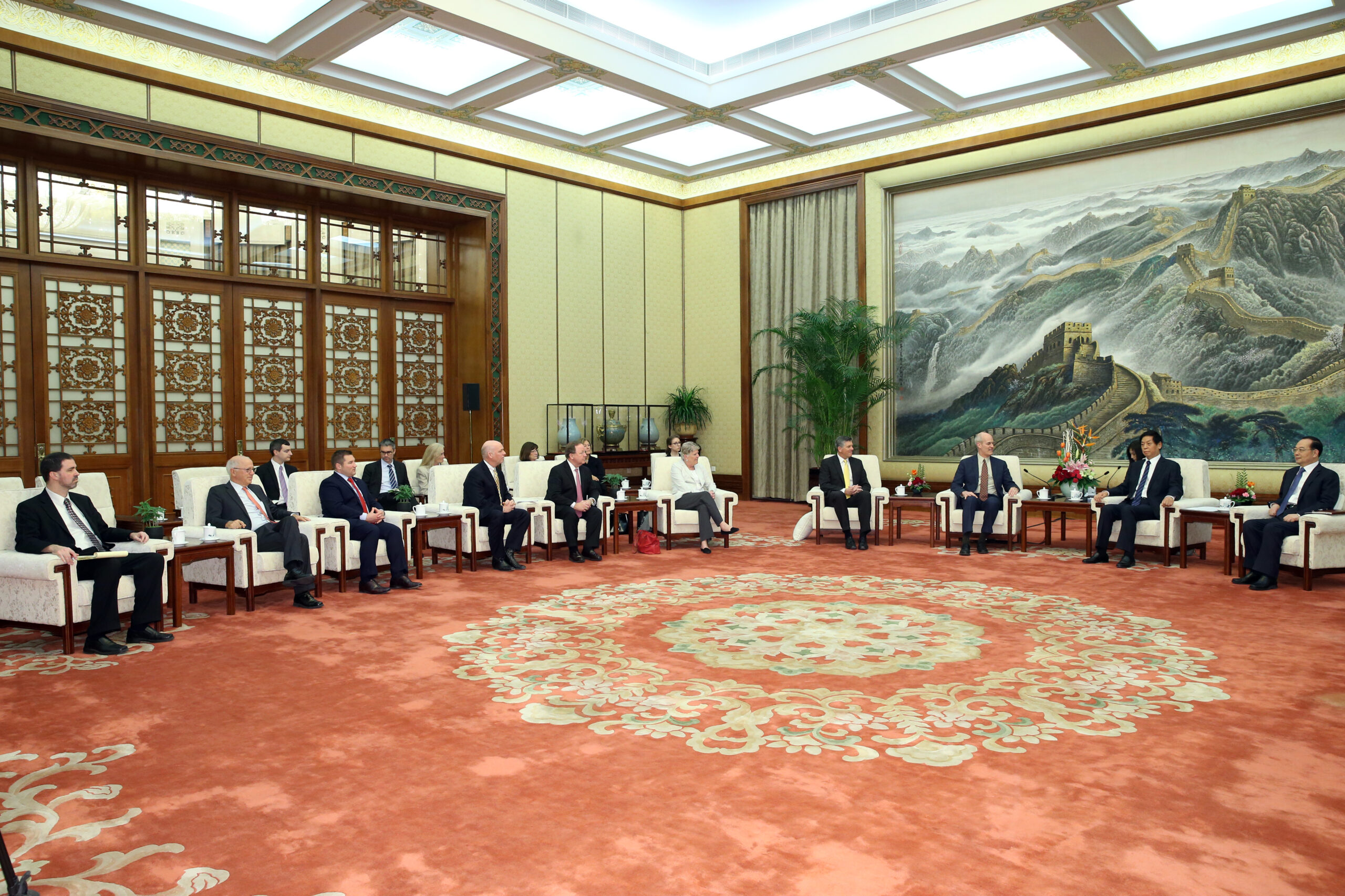 Group in meeting with Li Zhanshu