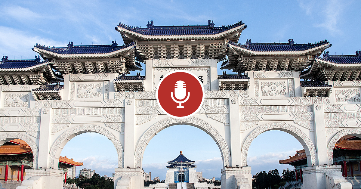 Support for Taiwan, Taiwan scene with podcast graphic