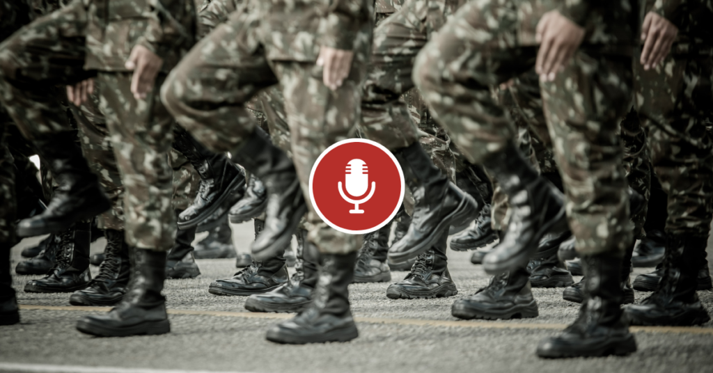 Military Boots marching Chinese or US military bigger