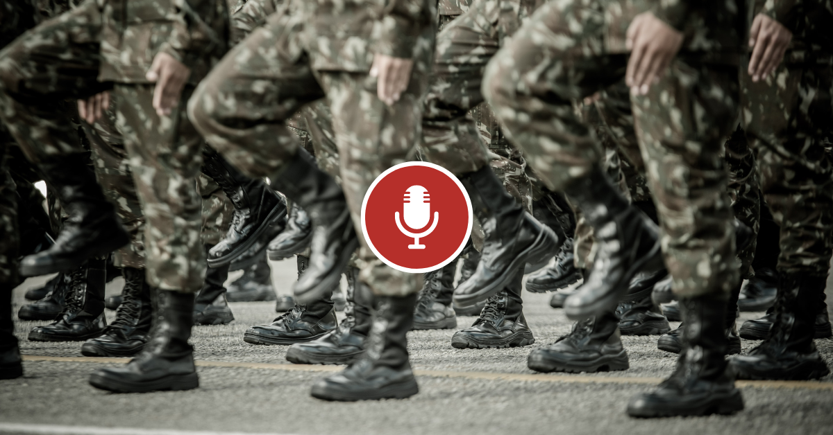 Military Boots marching Chinese or US military bigger